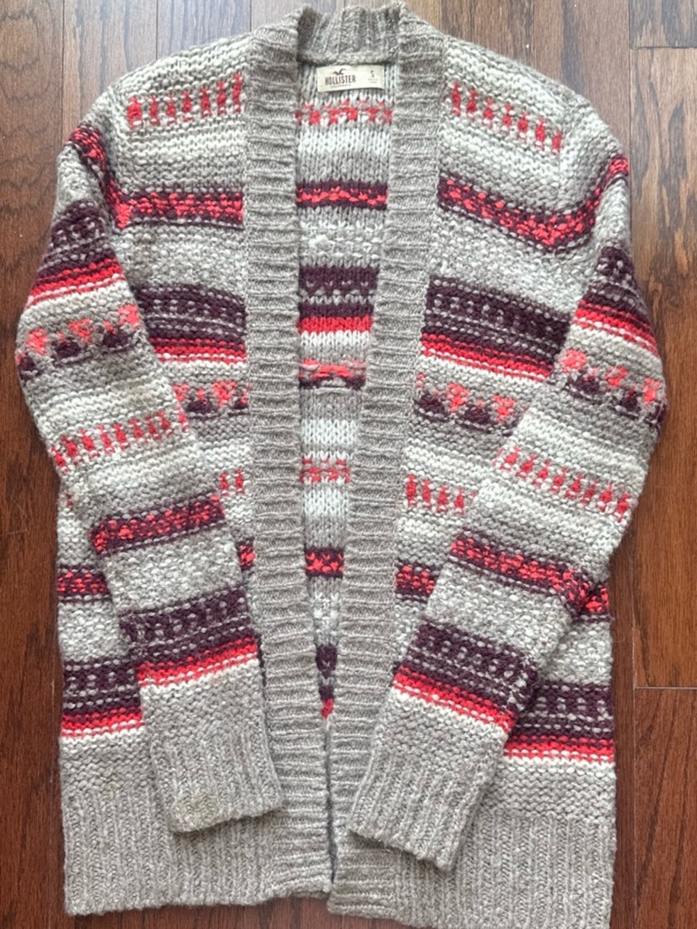 Hollister Multi-Colored Cardigan Knit Sweater Size Small